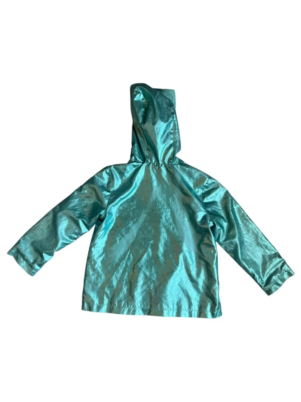 Wonder Nation Metallic Rainbow Hooded Jacket 4T Lightweight Windbreaker